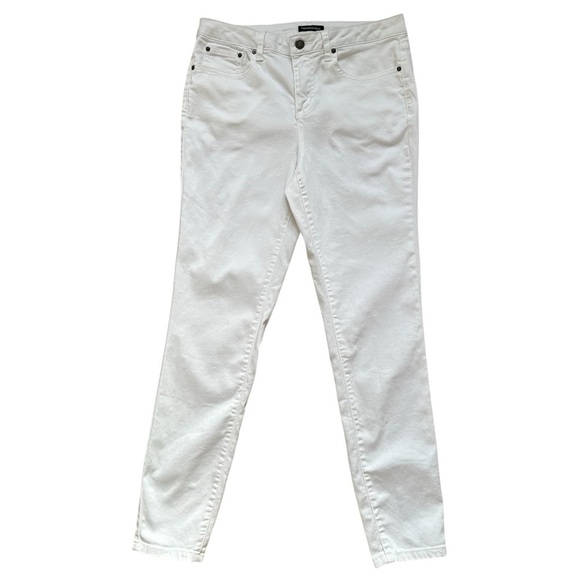 Needle & Cloth White Mid Rise Skinny Jeans Jeggings Lightweight Stretch - Size 8 - Picture 2 of 13